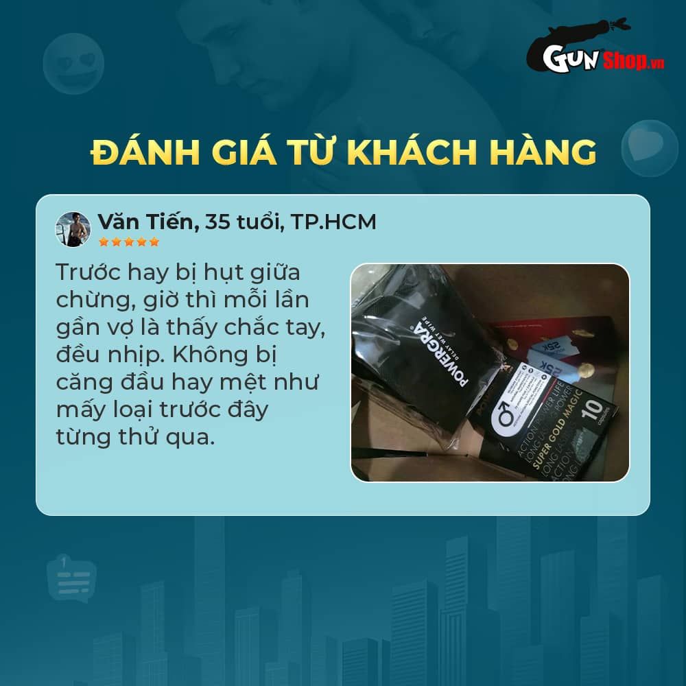 Viên uống tăng kích thước, kéo dài thời gian Powergra For Men (Super Gold Magic) - Hộp 10 viên