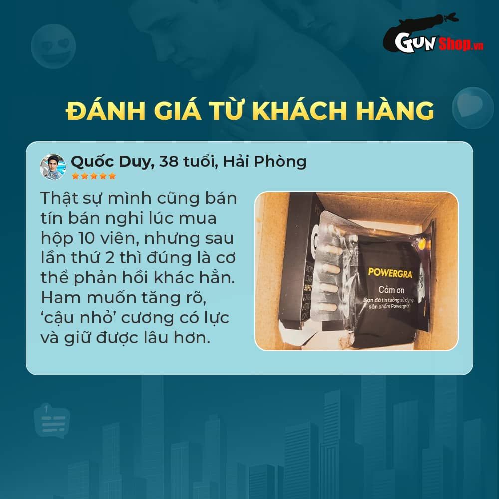 Viên uống tăng kích thước, kéo dài thời gian Powergra For Men (Super Gold Magic) - Hộp 10 viên