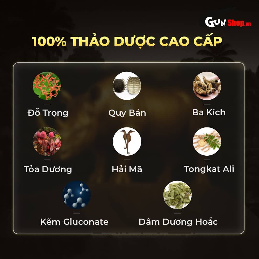 Viên uống phục hồi sinh lý, kéo dài thời gian Powergra For Men Rino - Vỉ 1 viên