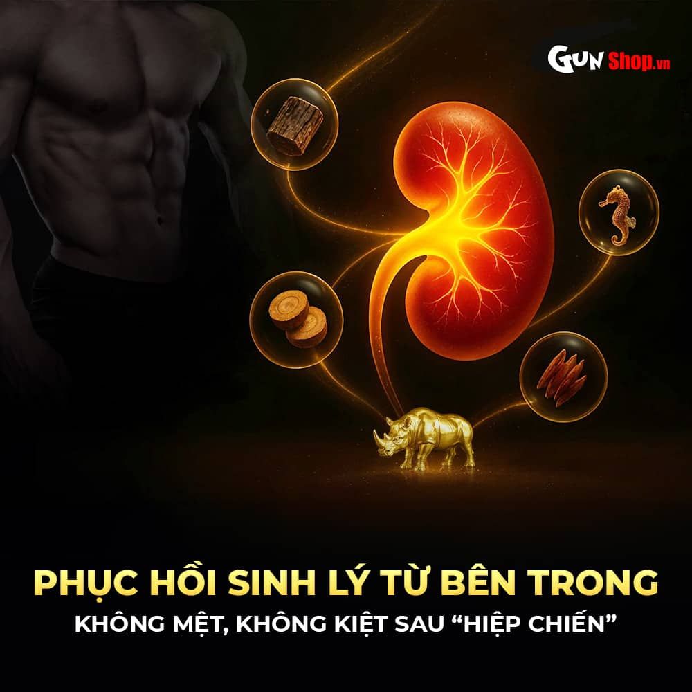Viên uống phục hồi sinh lý, kéo dài thời gian Powergra For Men Rino - Vỉ 1 viên