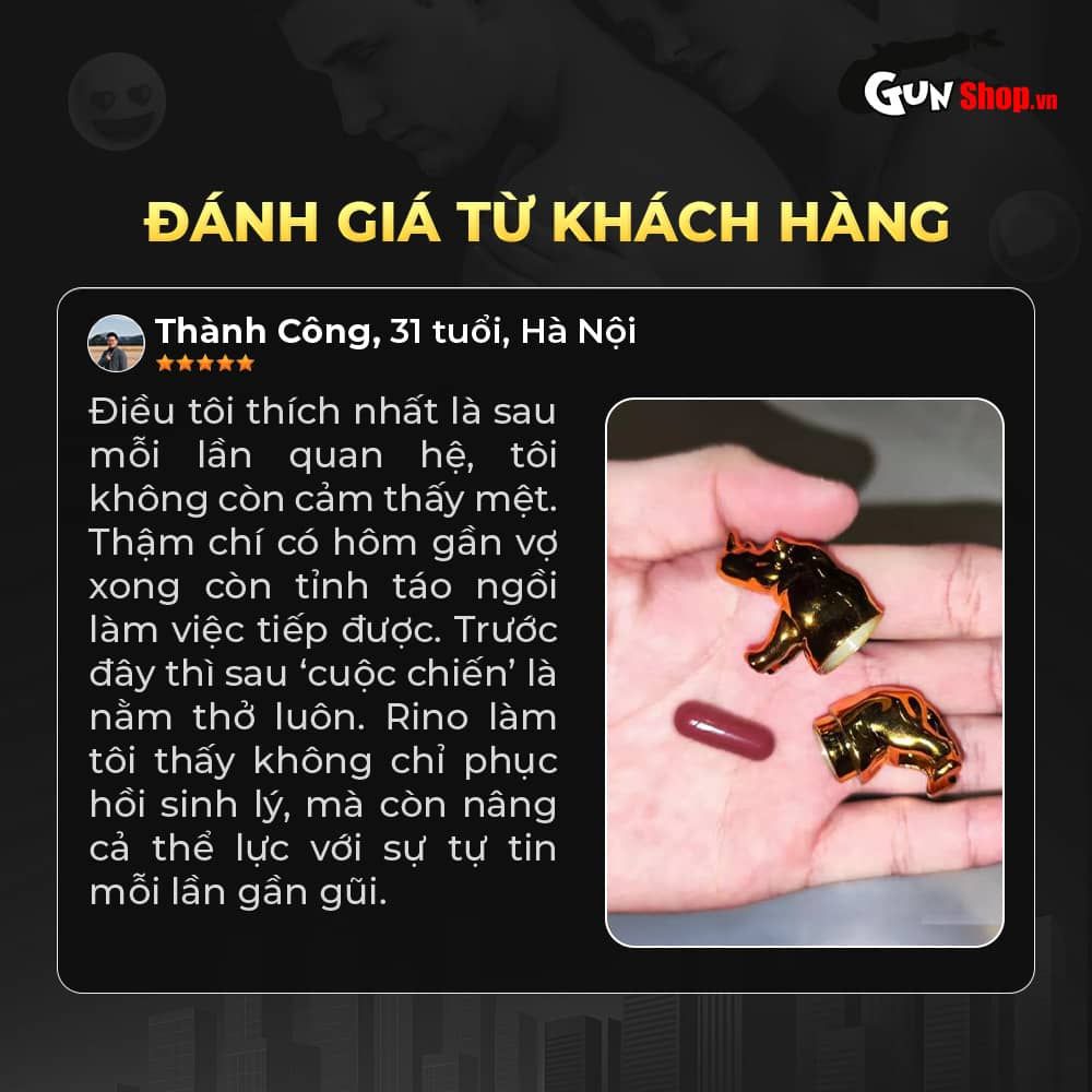 Viên uống phục hồi sinh lý, kéo dài thời gian Powergra For Men Rino - Vỉ 1 viên