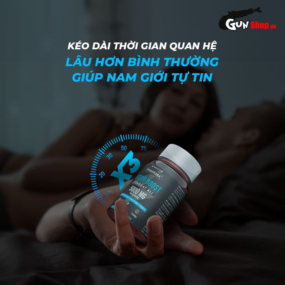 Viên uống phục hồi và tăng cường sinh lý nam giới Powergra Vigor Boost TongKat Ali - Hộp 60 viên