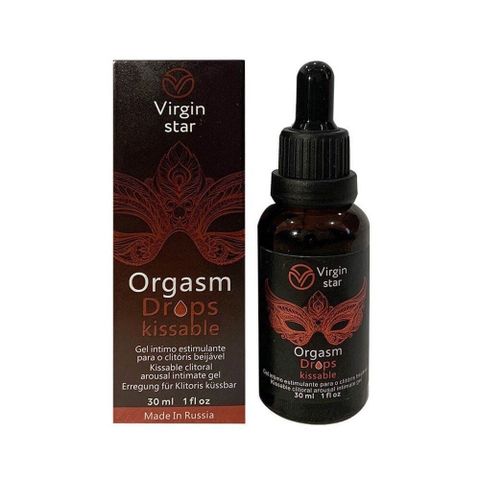 Gel bôi trơn tăng khoái cảm nữ Virgin Star Orgasm Drops Kissable - Chai 30ml
