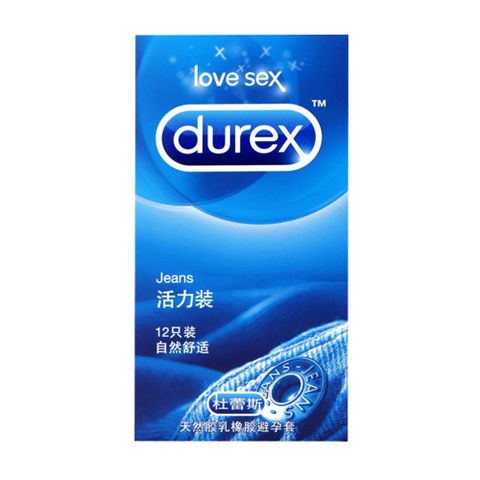 Bao cao su Durex Jeans - Siêu mỏng, nhiều gel bôi trơn - Hộp 12 cái