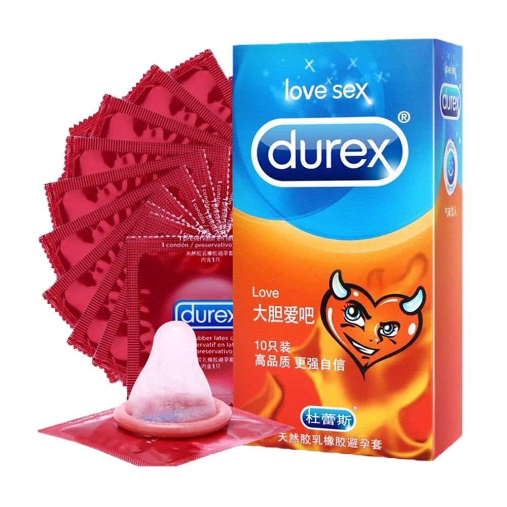 Bao cao su Durex Love - Siêu mỏng, hương vani - Hộp 10 cái