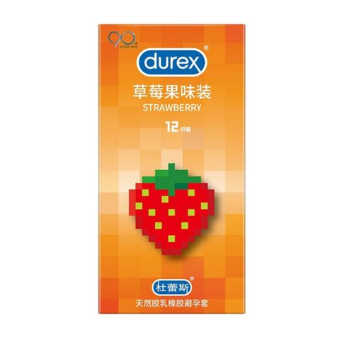 Bao cao su Durex Strawberry - Hương dâu, 56mm - Hộp 12 cái