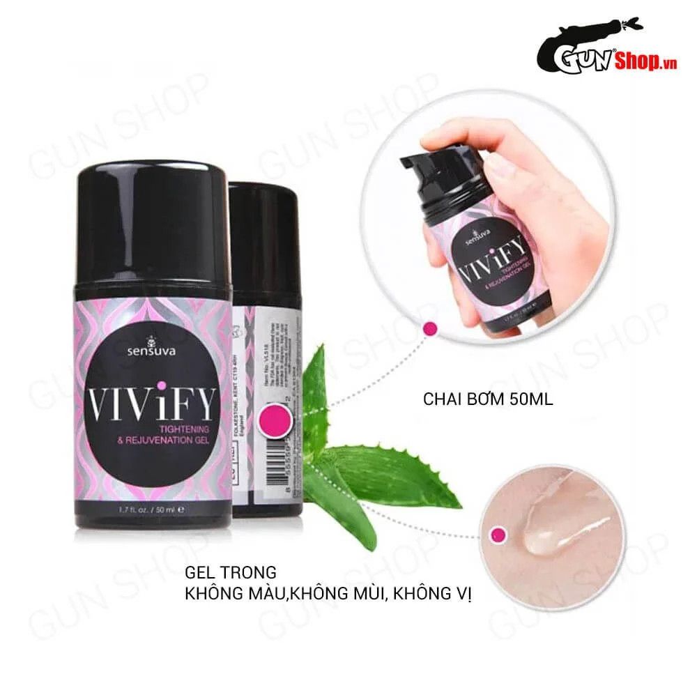 Gel bôi trơn se khít âm đạo và tăng khoái cảm nữ Sensuva Vivify - Chai 50ml