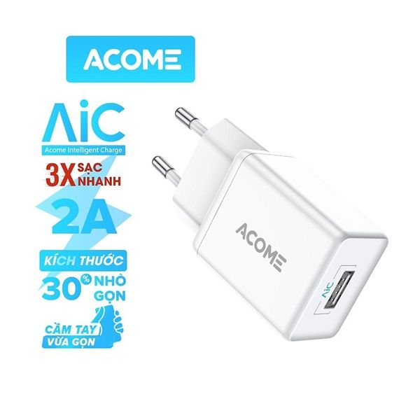 Cốc Sạc Nhanh 2.0A ACOME AC04