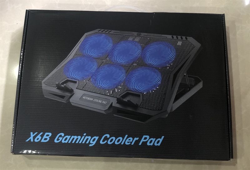 Đế Laptop X6B 6 fan led light blue gaming Cooler pad