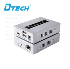 Hộp nối dài HDMI --> LAN + USB Mini 100M Dtech (DT-7054A)