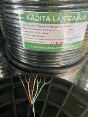 Cáp mạng Kadita Cat5 UTP + Thép gia cường 305M