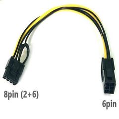 Cáp nguồn VGA 6 pin sang 8 Pin dài 20cm