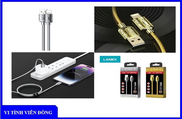 Cáp sạc nhanh Iphone (nhựa) Lanex LS28L 1.5m