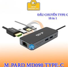 Hub USB Type C -> USB 3.0 + USB 2.0 + HDMI + LAN /TF/SD MD090 20cm M-PARD