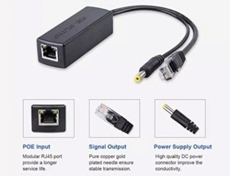 Bộ chuyển đổi Splitter cho Camera IP không PoE (đầu tròn)