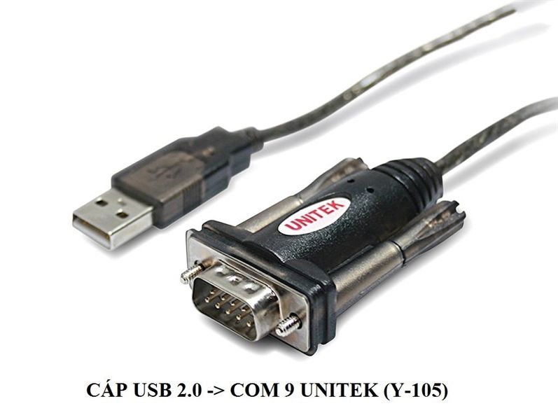 Cáp chuyển USB 2.0 --> Com 9k 1.5m Y-105 Unitek