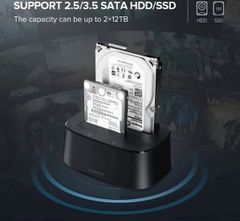 Box HDD Docking 2.5/3.5 inch Sata/USB 3.0 hỗ trợ 12TB Ugreen 50857