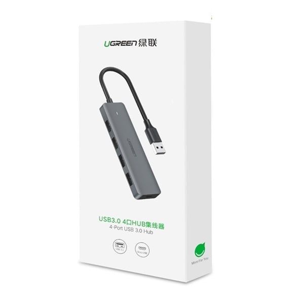 Hub chia 4 cổng USB 3.0 hỗ trợ cấp nguồn Micro USB chính hãng Ugreen 50985