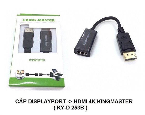 Cáp chuyển Displayport To HDMI Kingmaster D253B