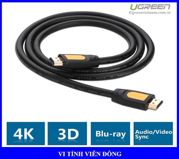 Cáp HDMI 1M hỗ trợ 3D Full HD 4K*2K chính hãng (HD101) Ugreen 10115