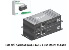 Hộp nối dài HDMI 60m -> Lan + 2USB MD131 M-Pard