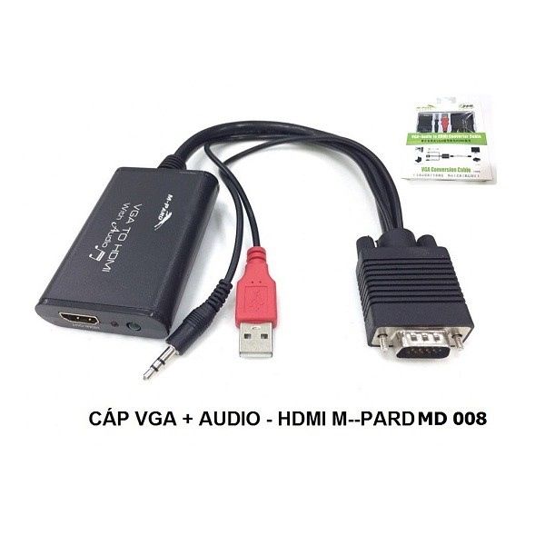Cáp chuyển VGA --> HDMI + Audio M-Pard (MD-108)