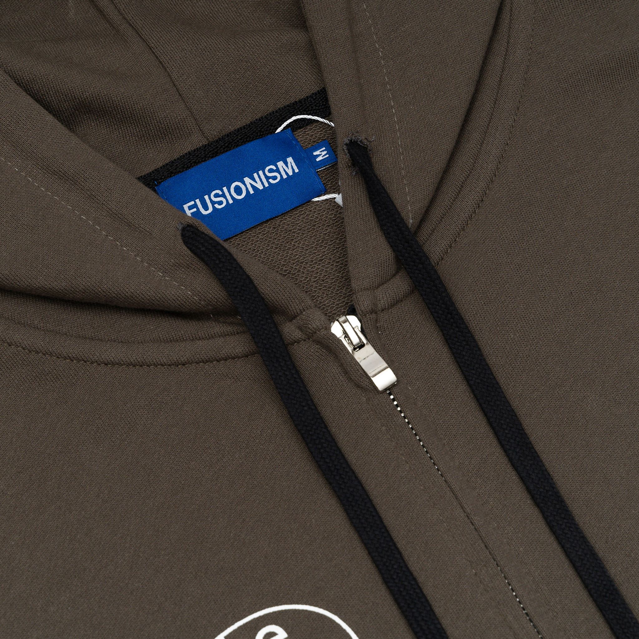 Hoodie Zip The White Space | Coffee