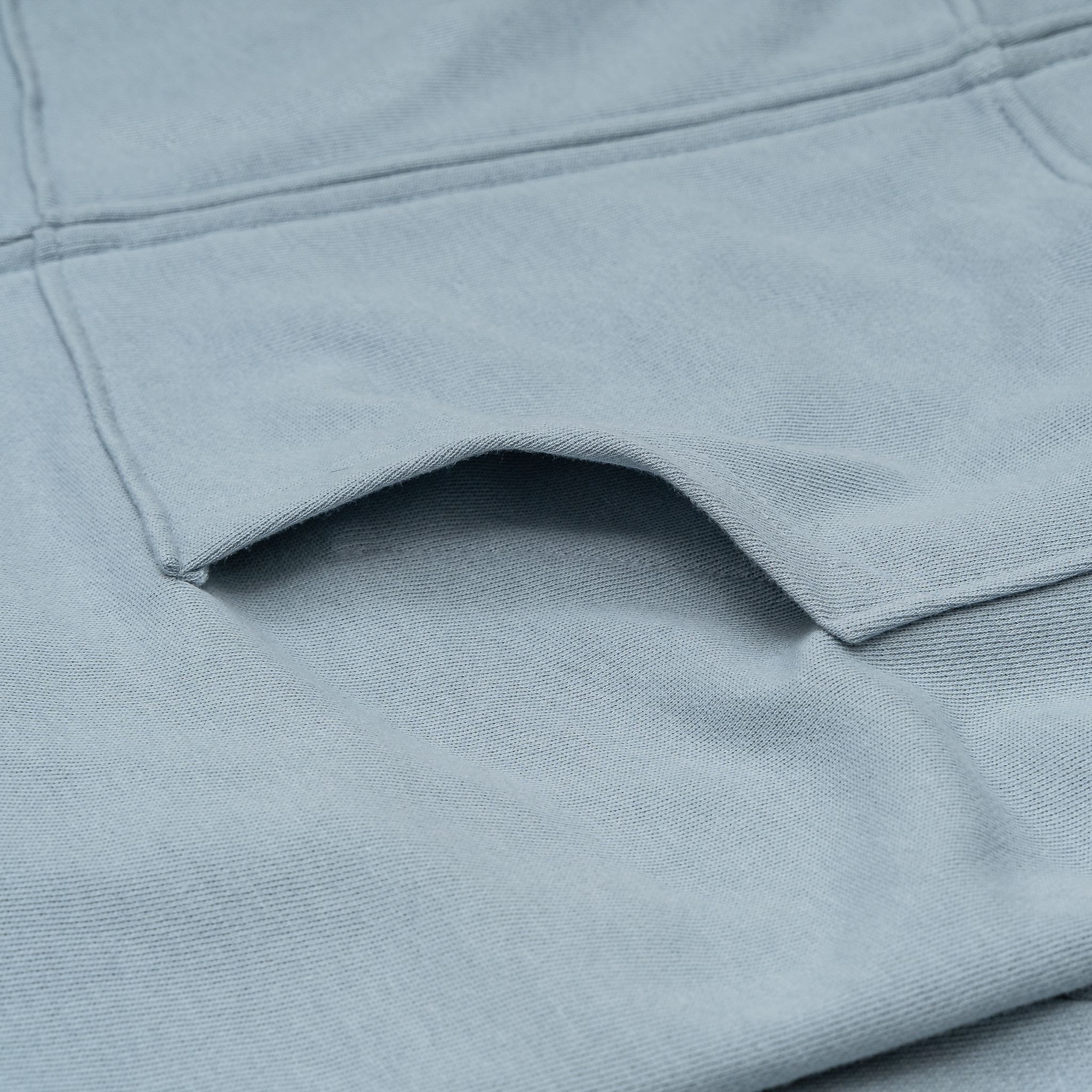 Hoodie Zip The White Space | Dusty Blue