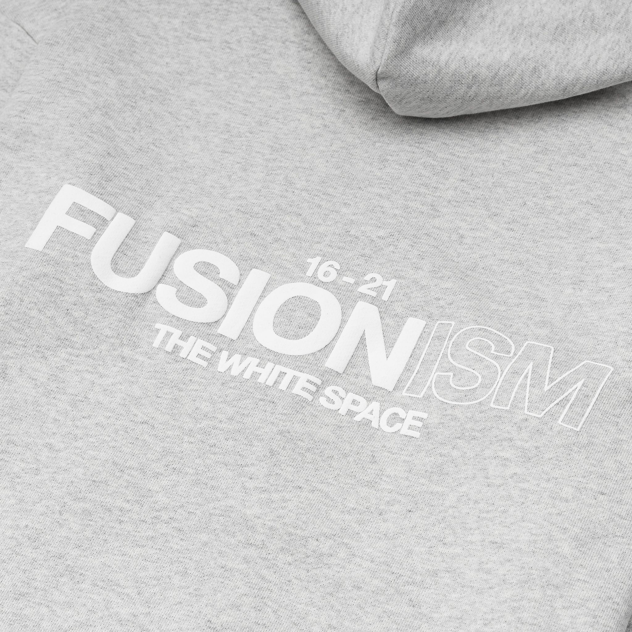 Hoodie Zip The White Space | Grey