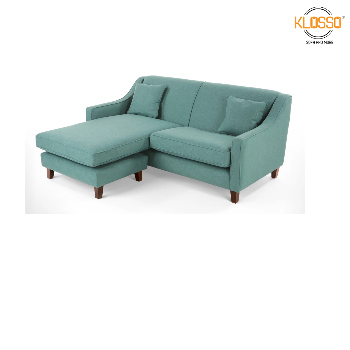 Sofa góc 185x85x44cm Klosso KGG013-GR màu xanh