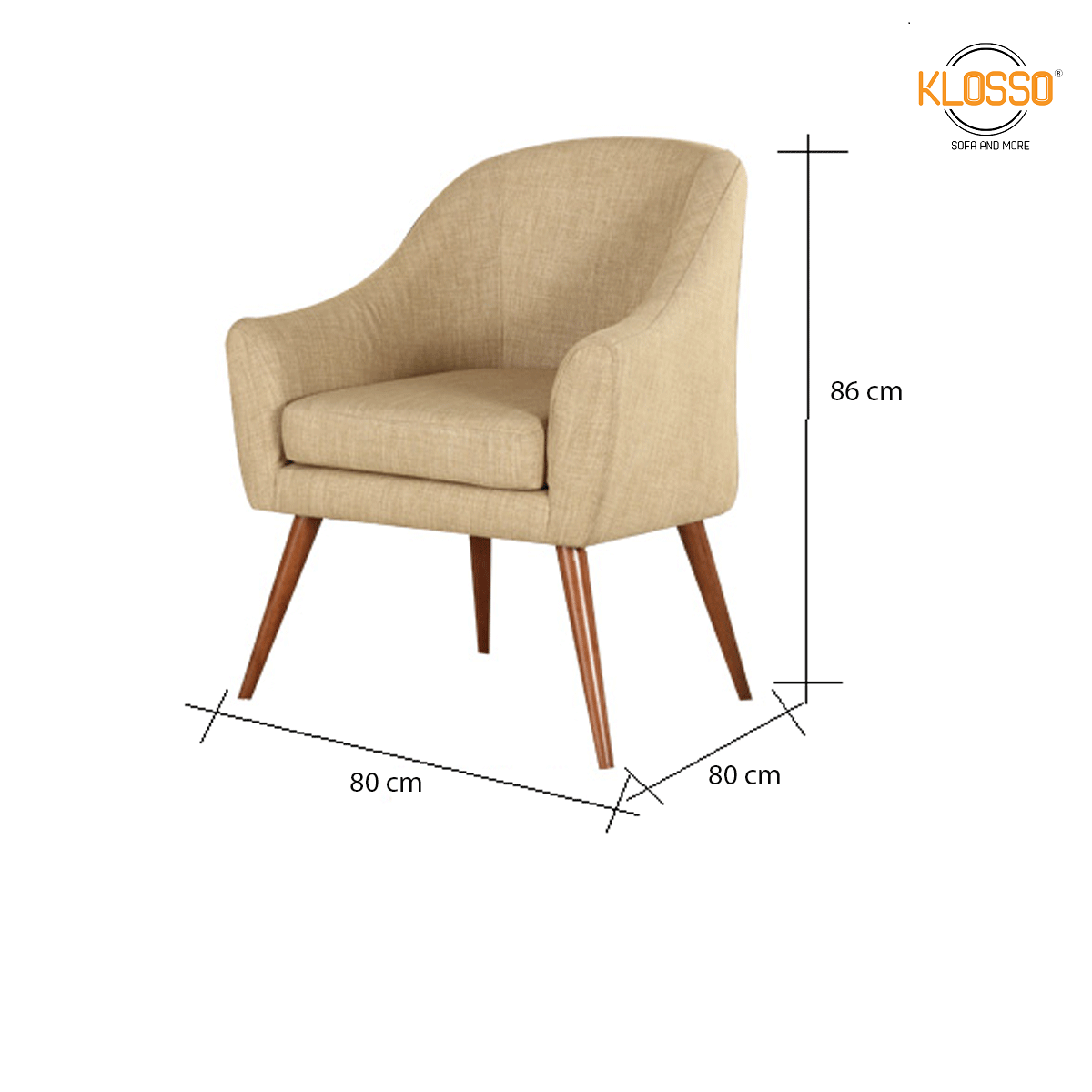 Sofa đơn 80x80x86cm Klosso KSD006-NX