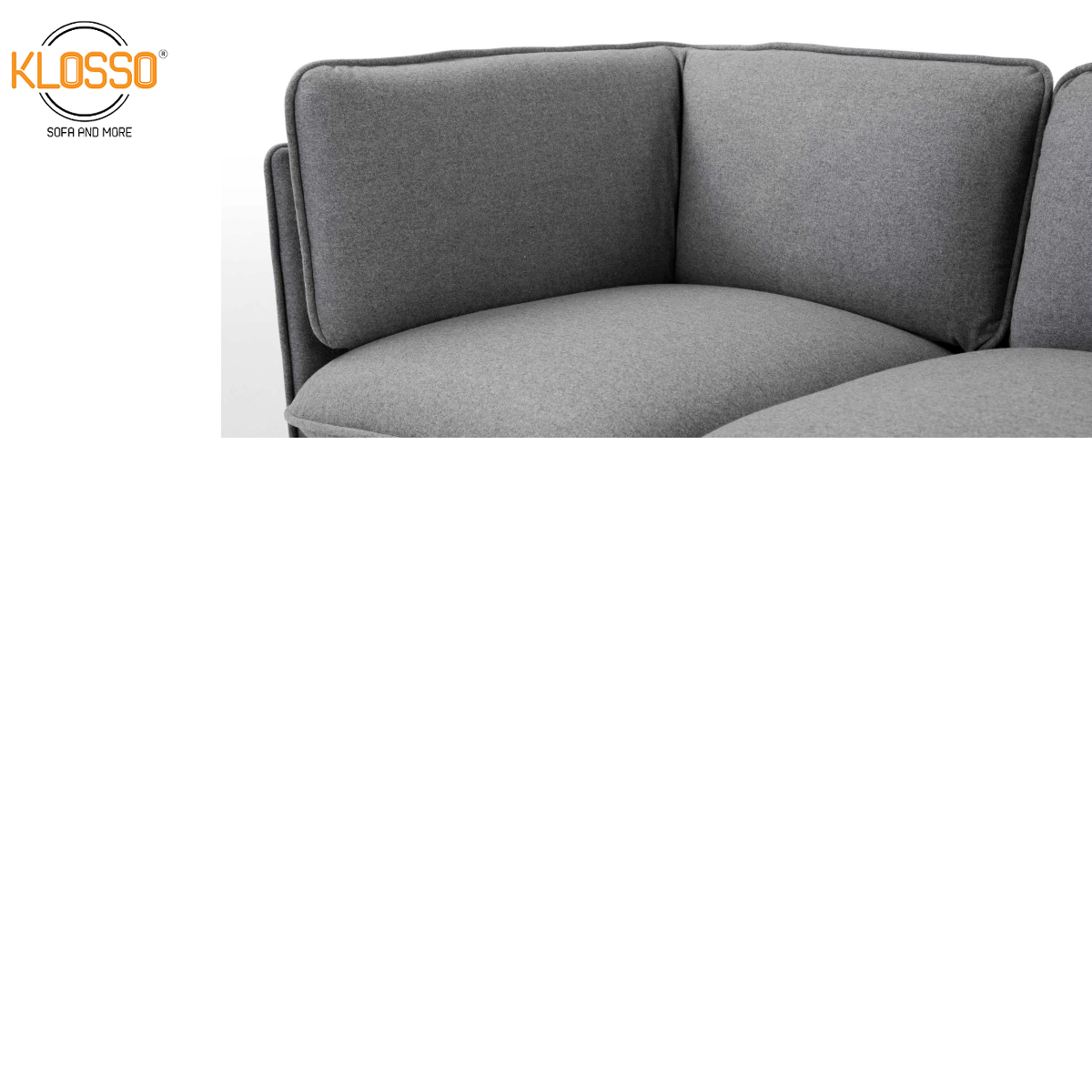 Sofa góc 232x85x40cm Klosso KGG011-X màu xám