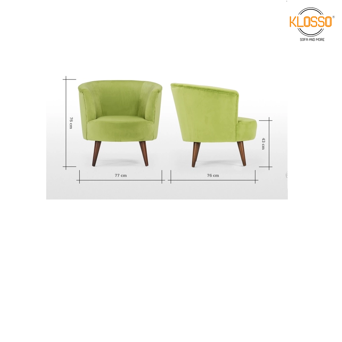 Sofa đơn phong cách Châu Âu Klosso KSD003-XA