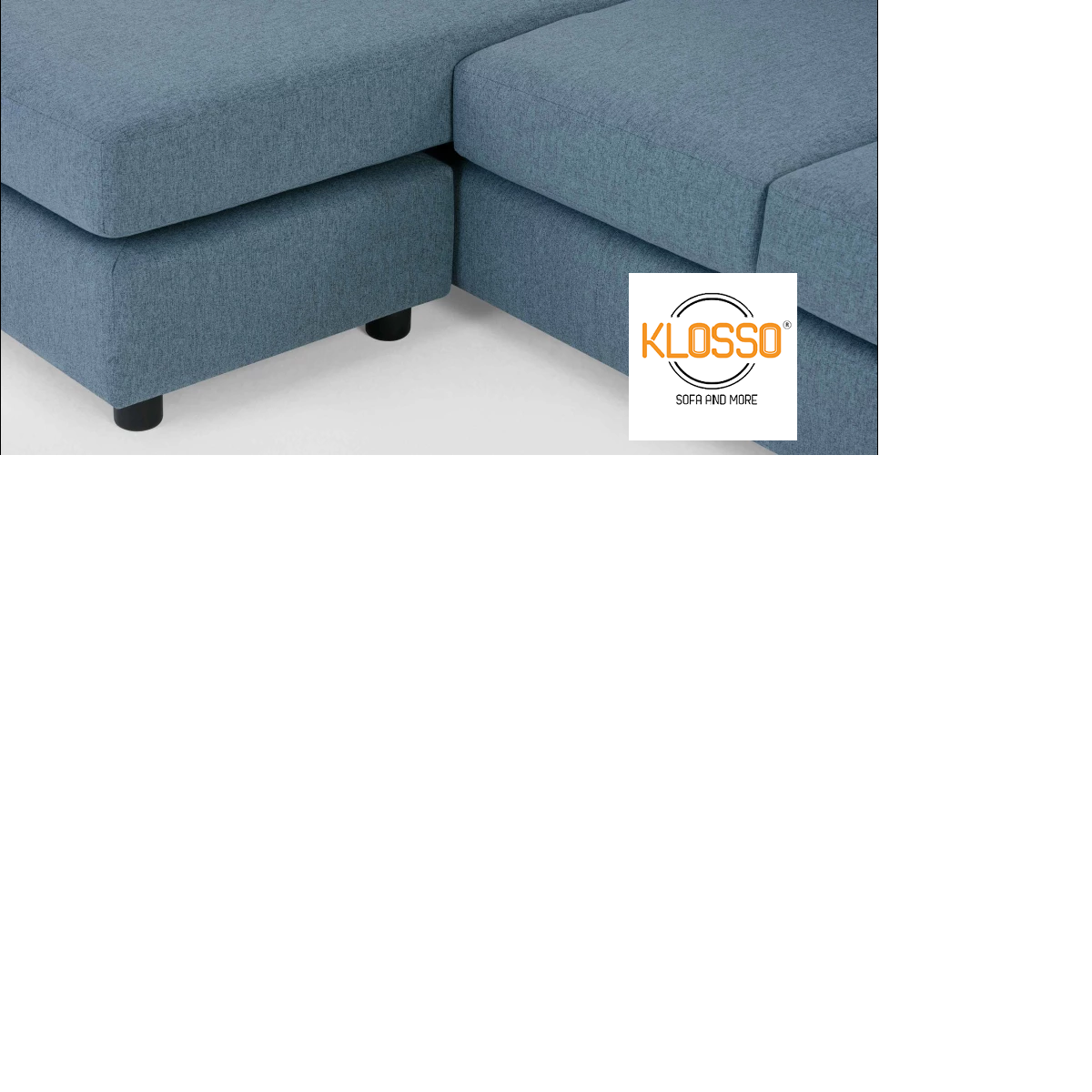 Sofa góc 180x85x44cm Klosso KGG012-BBLAT