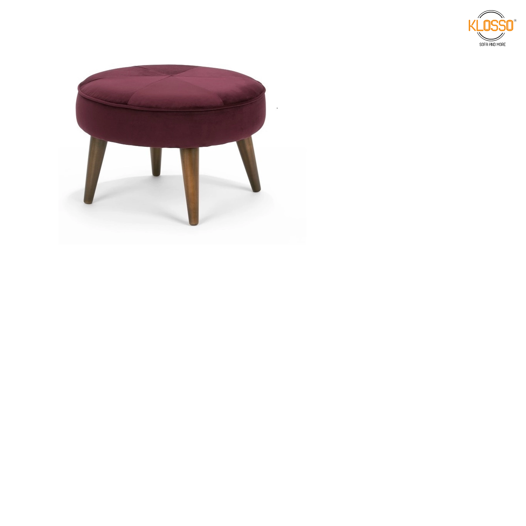 Ghế đẩu tròn chân gỗ sồi mặt ngồi tròn Klosso-Violet