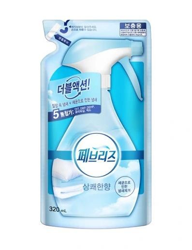 페브리즈섬유탈취제통 상쾌 리필 320ml