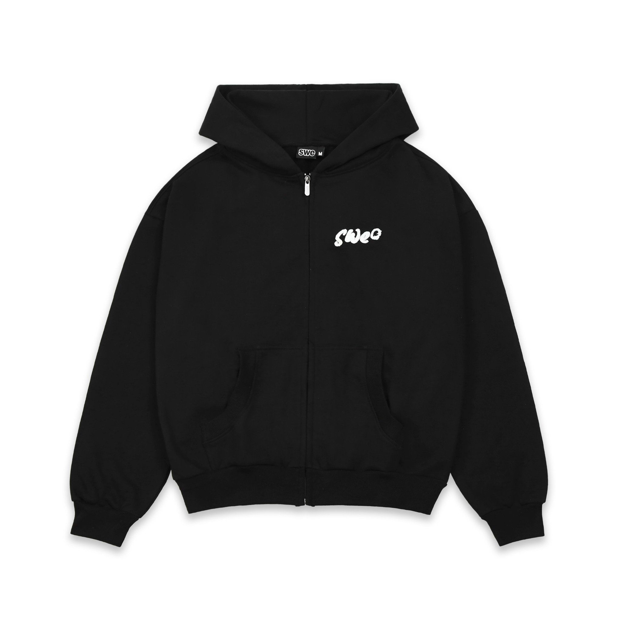 SWE SIGNATURE ZIP HOODIE - BLACK