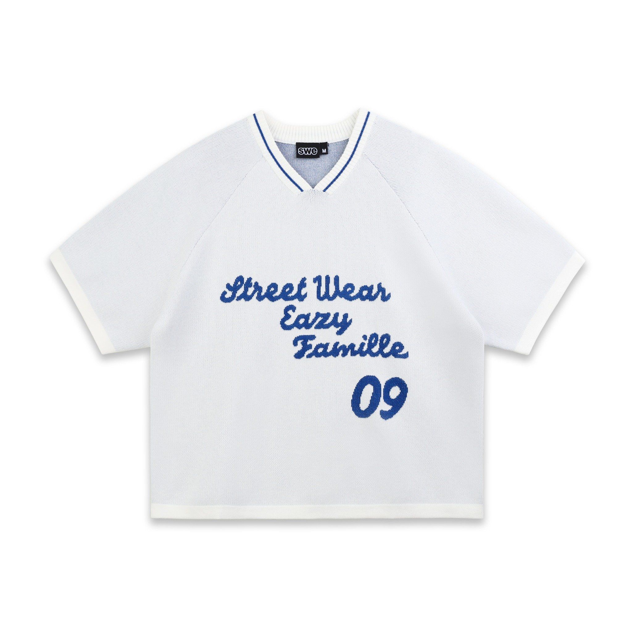 SWE FAM KNIT BOXY TEE - MISTRAL