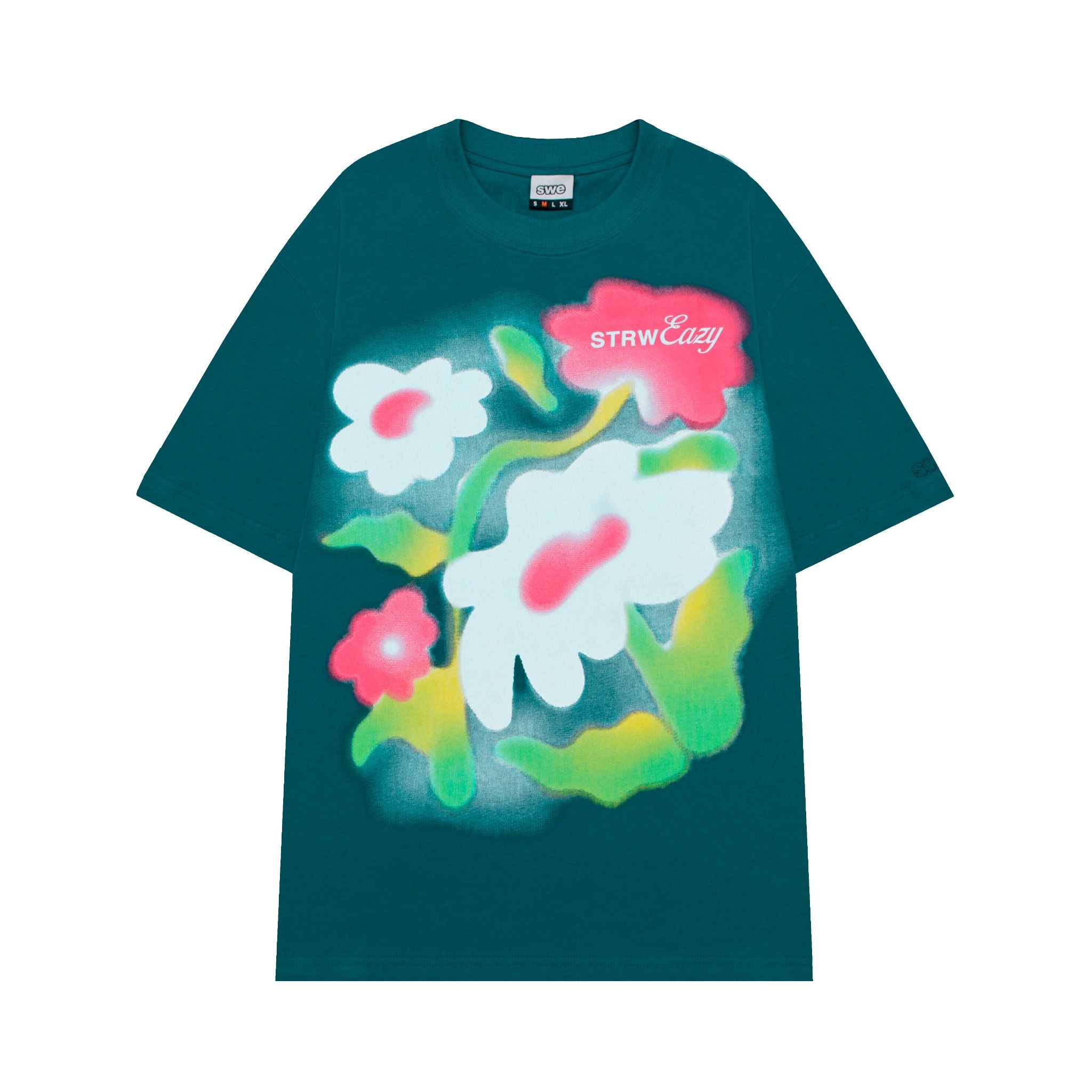 BLURRY TEE - TEAL