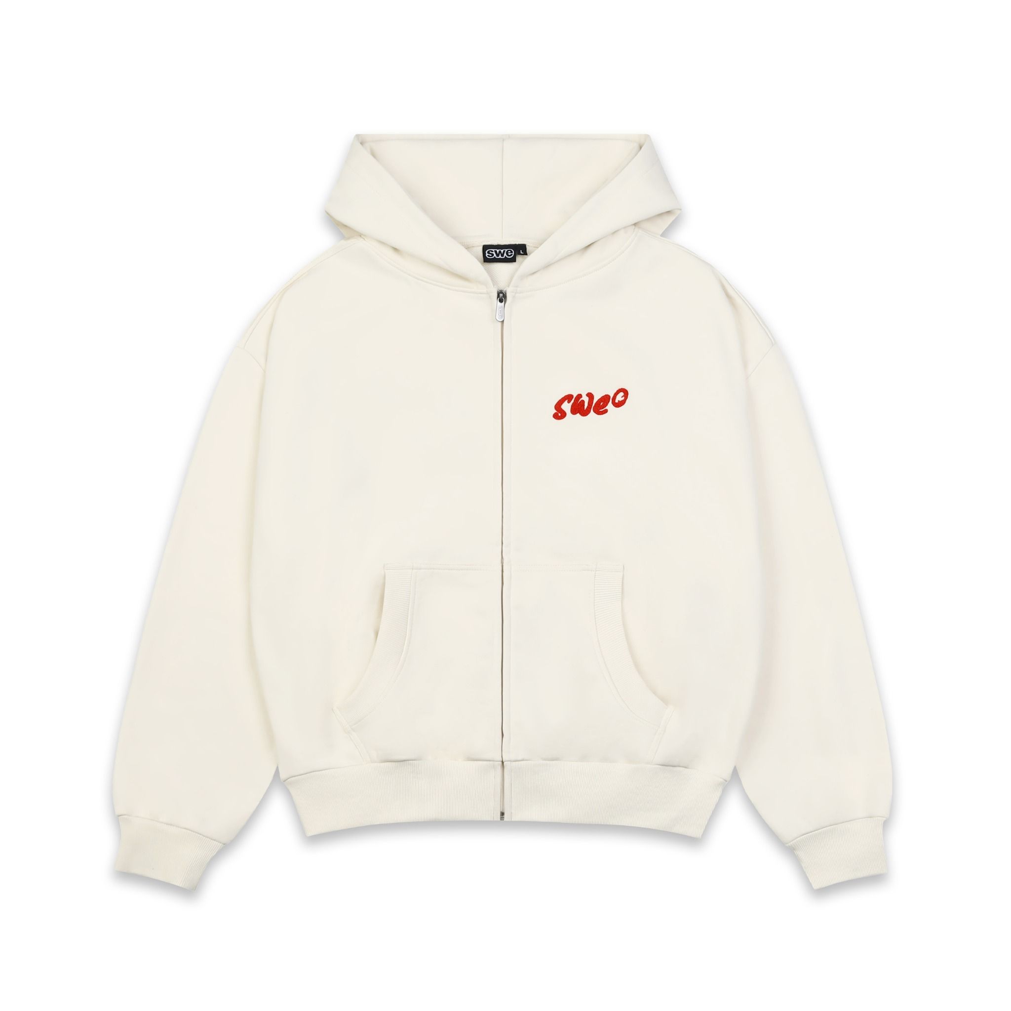 SWE SIGNATURE ZIP HOODIE - CREAM
