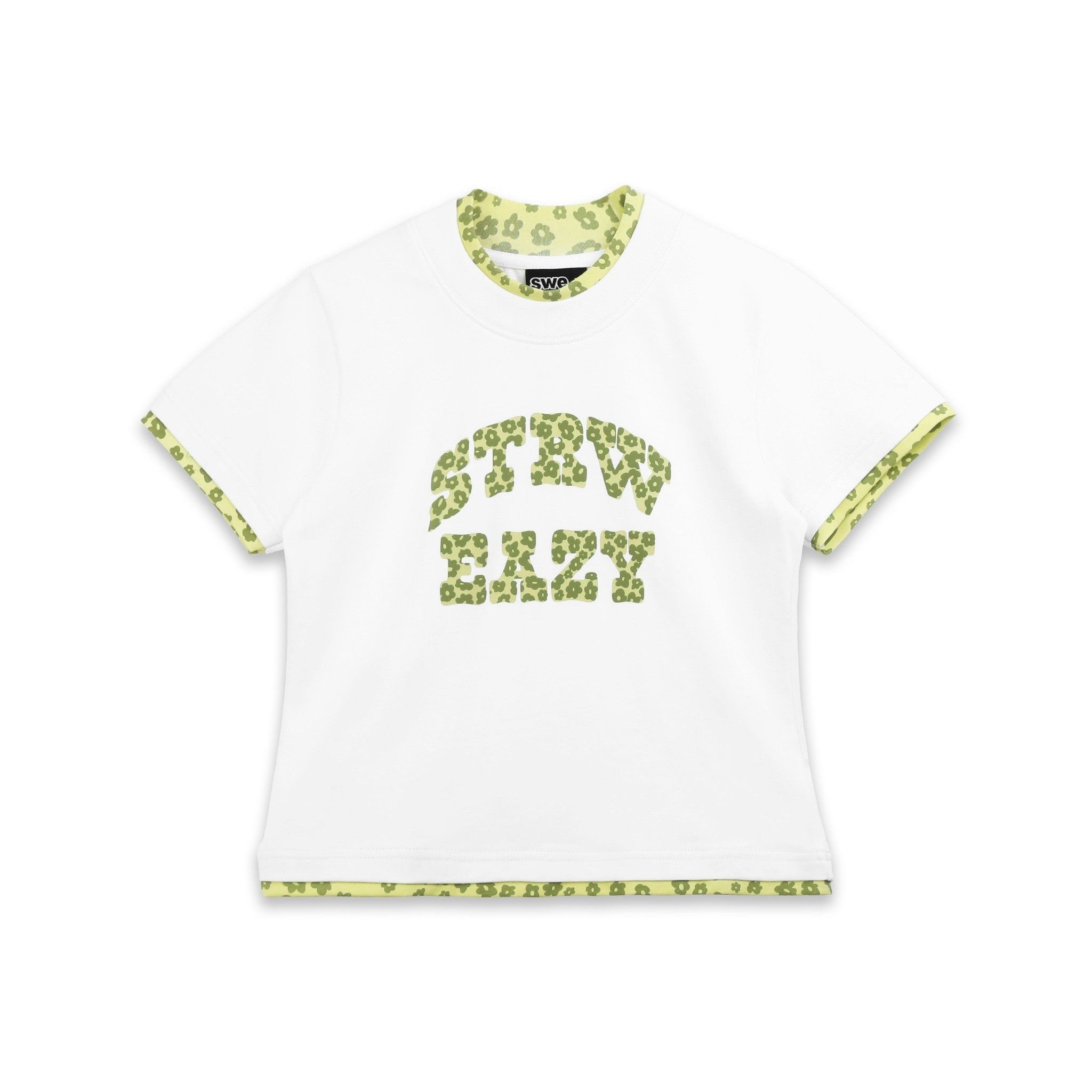SWE BLOOM BABY TEE - WHITE