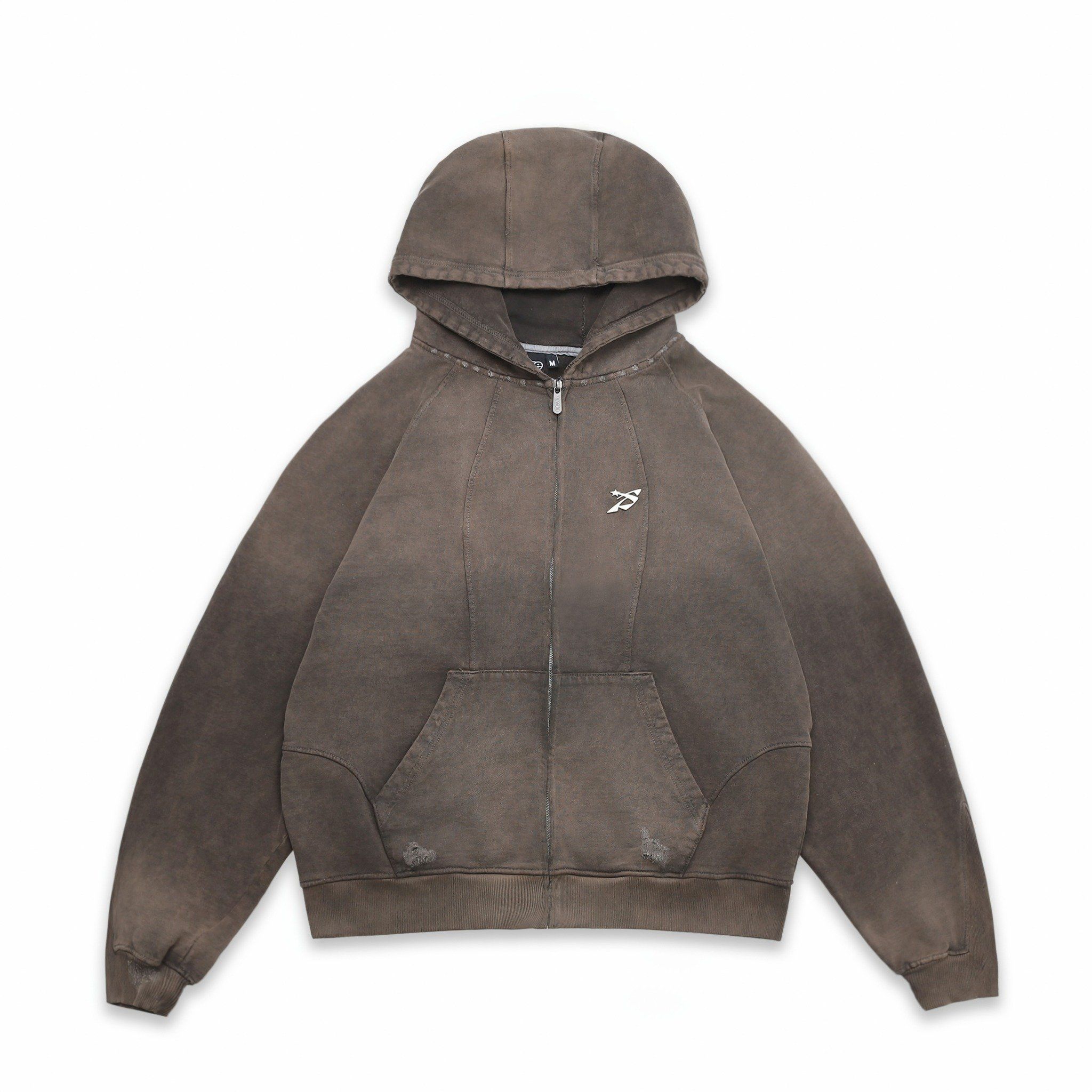SWE EMBLEM WASHED HOODIE - RUSTIC