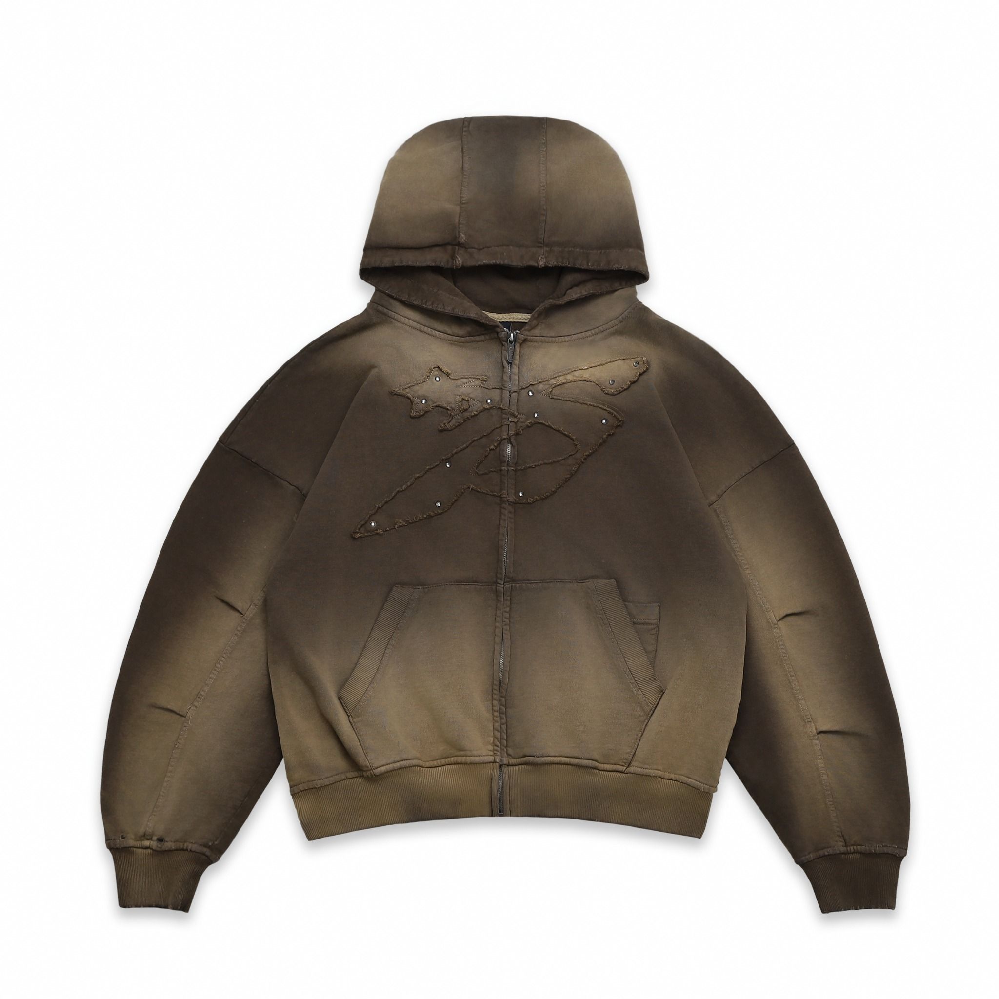 RIDGE ZIP HOODIE - BROWN