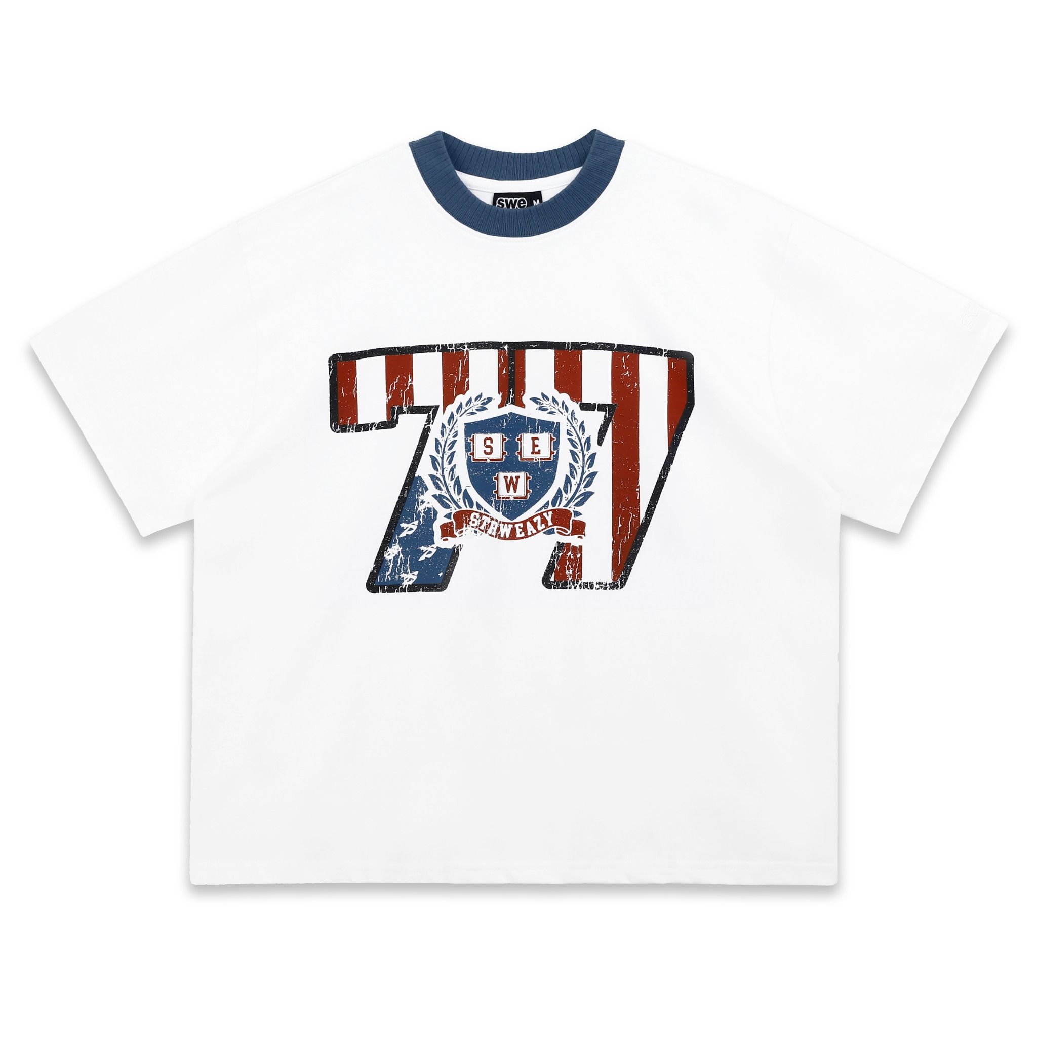 SWE CREST BOXY TEE - WHITE