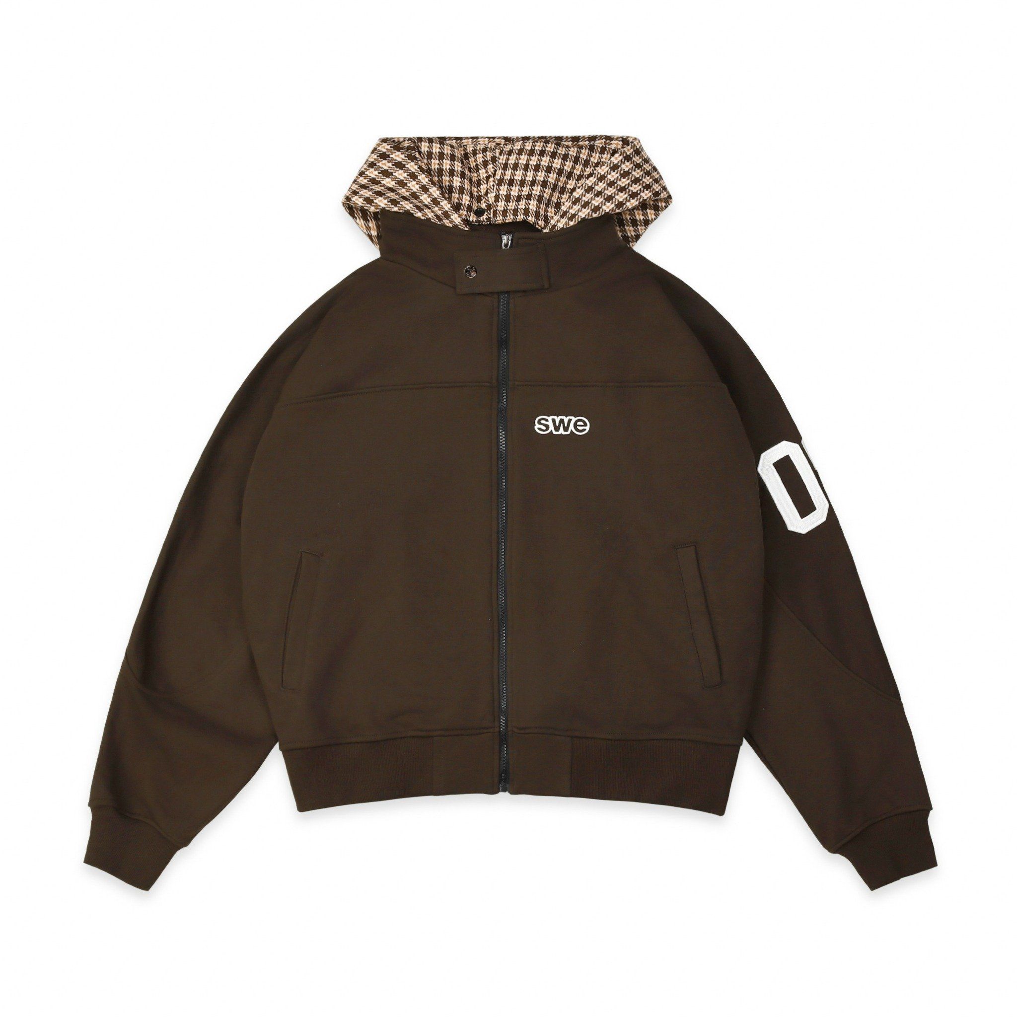 SWE HOODSTACK ZIP JACKET - BROWN