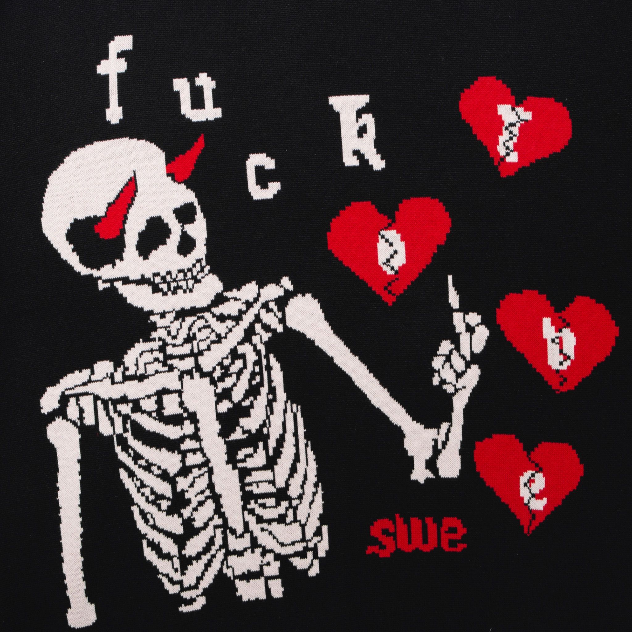 SWE F-LOVE KNIT SWEATER - BLACK