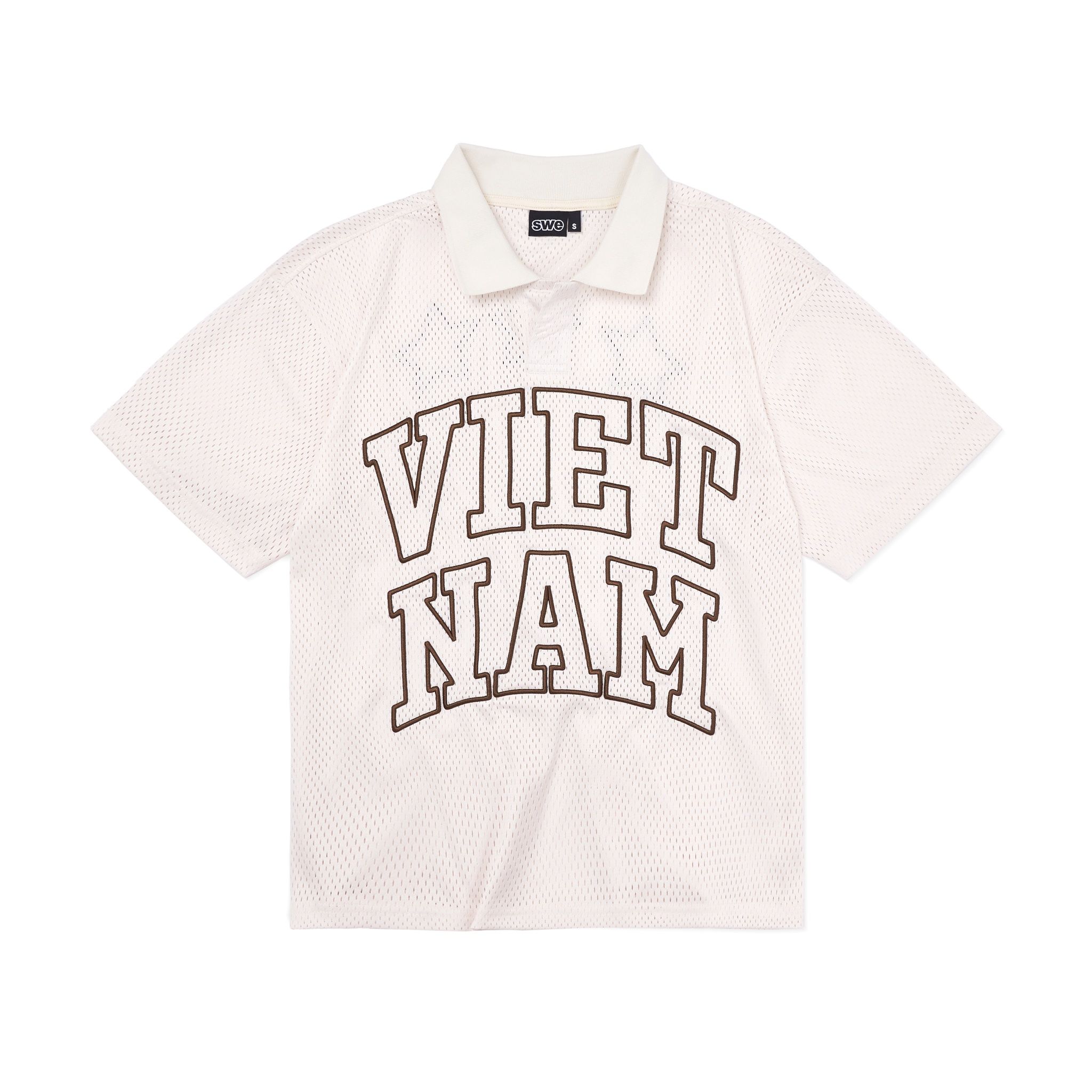 SWE VN MESH POLO - CREAM