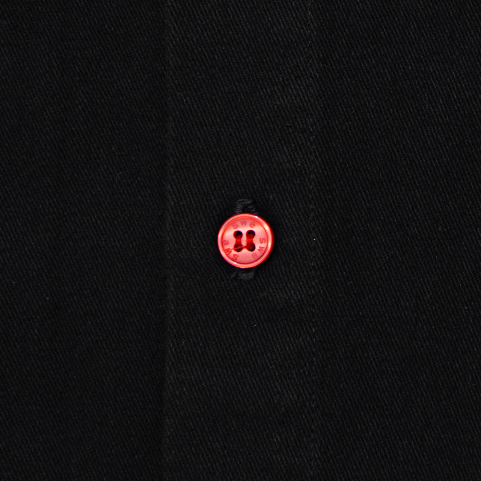 RED BUTTON SHIRT - BLACK