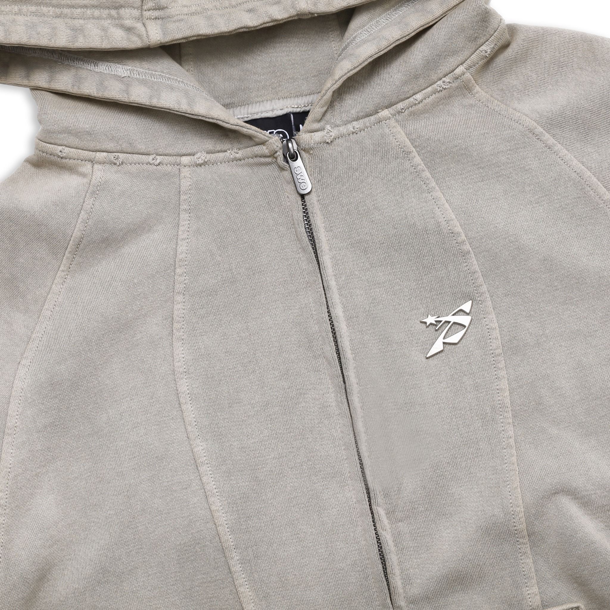 EMBLEM WASHED HOODIE - SAND