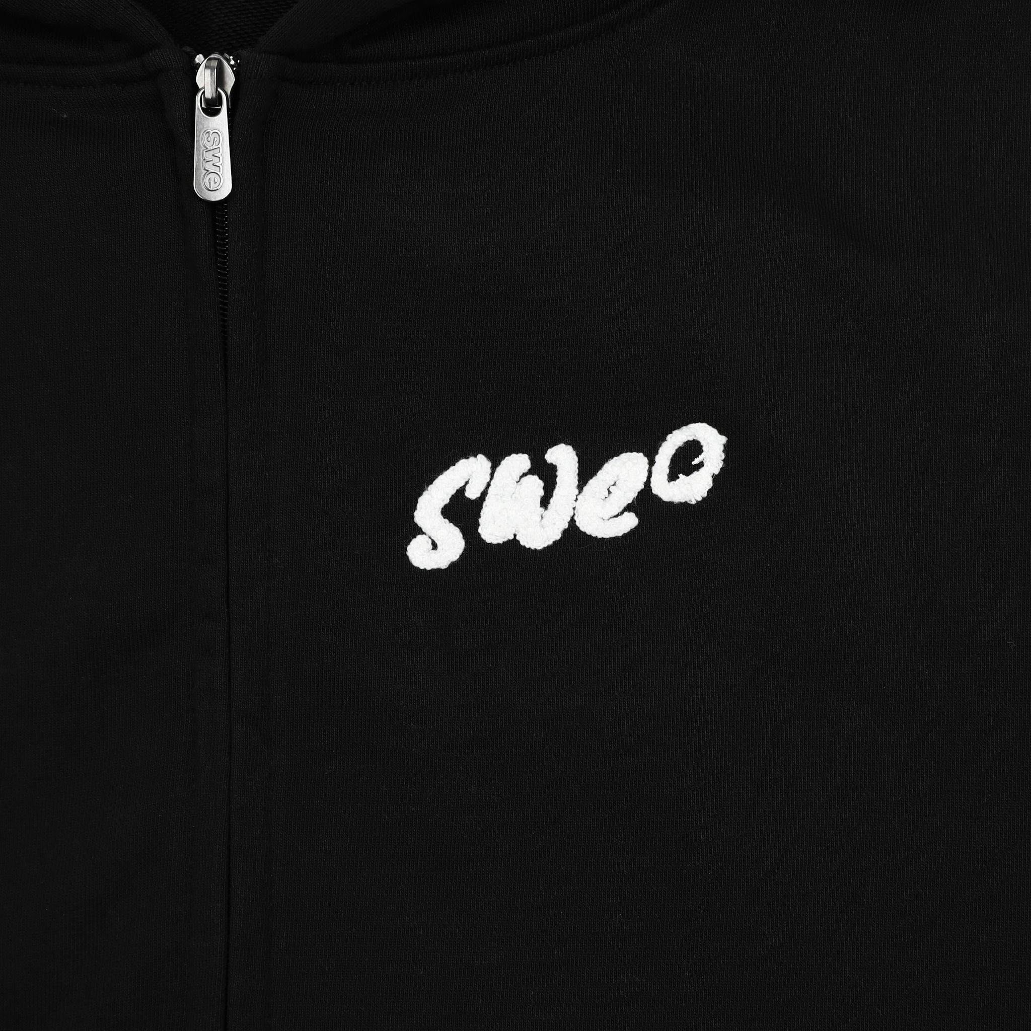 SWE SIGNATURE ZIP HOODIE - BLACK